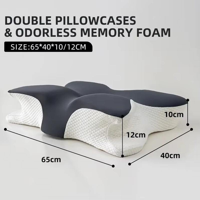 Butterfly Shape Pillow Neck Protection Slow Rebound Memory Foam Pillow Health Care Cervical Orthopedic Neck Foam Pillows