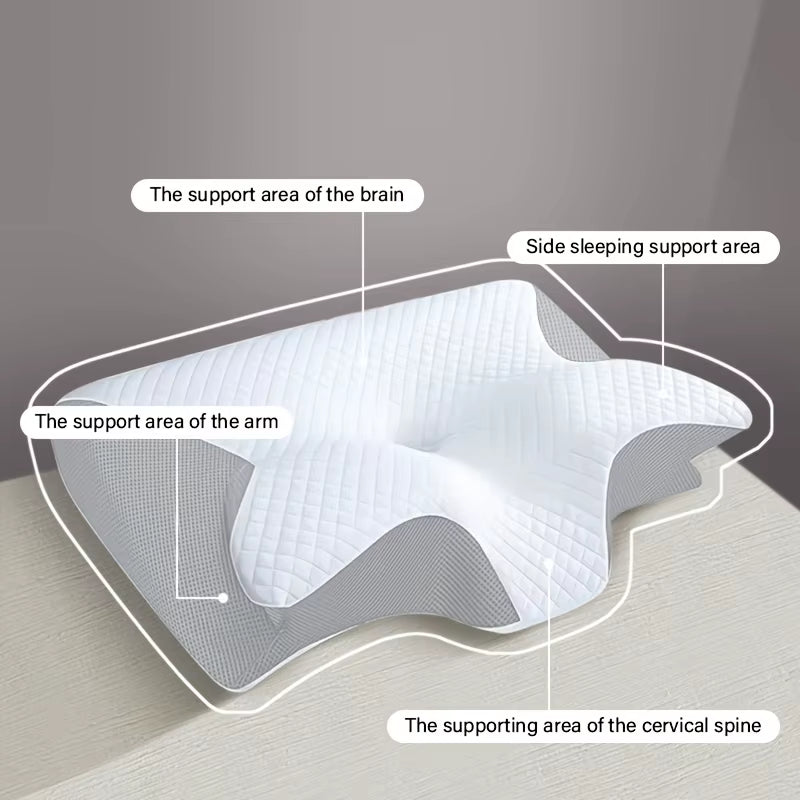 Pillow, Ergonomic Neck Cushion, Relaxing Sleep Neck Pillow, New Type of Memory Foam Slow-Rebound Neck Pillow