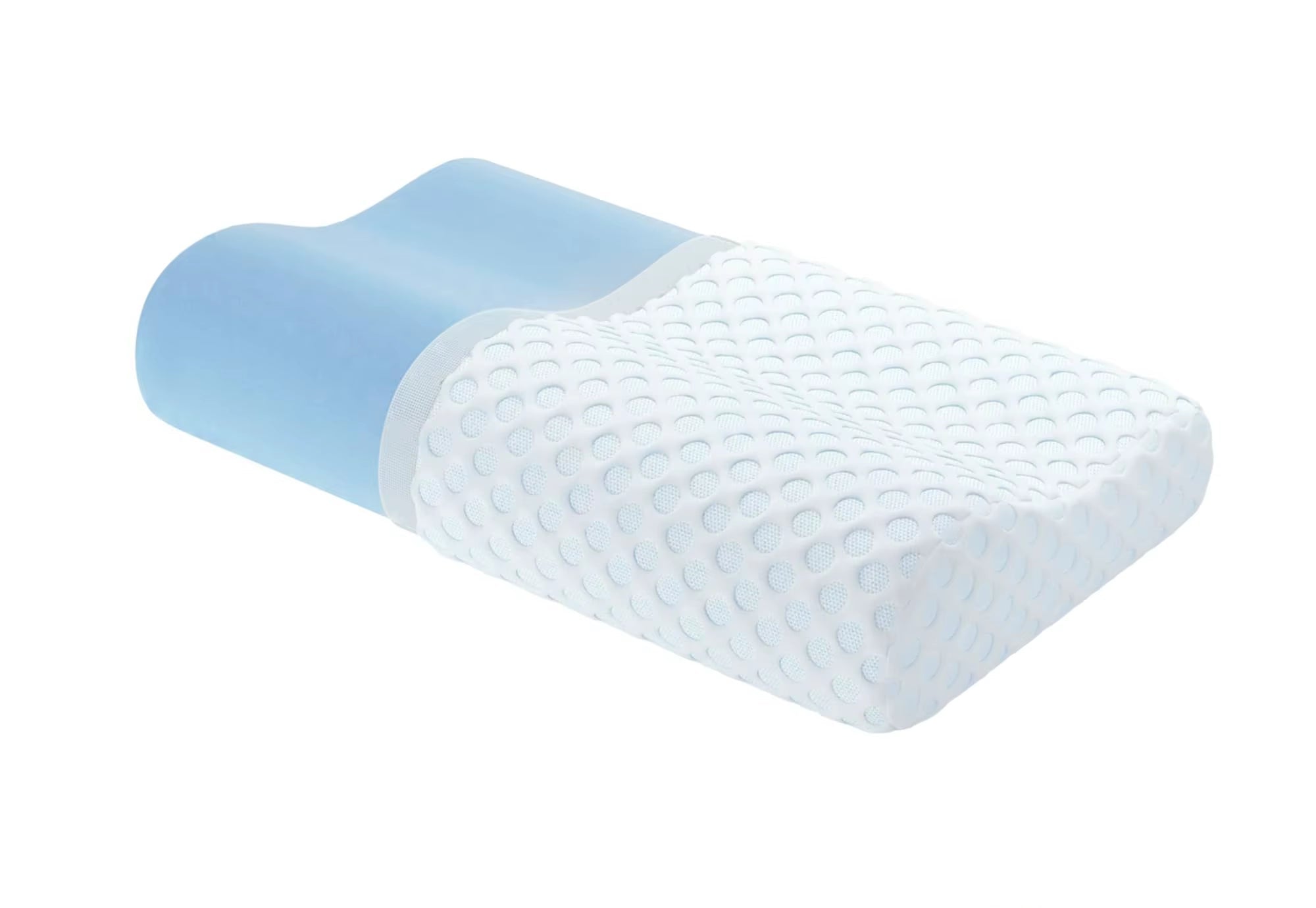 Hcore 1 PC Memory Foam Pillow, Neck Contour Cervical Orthopedic Pillow for Side Back Stomach Sleeper, Standard
