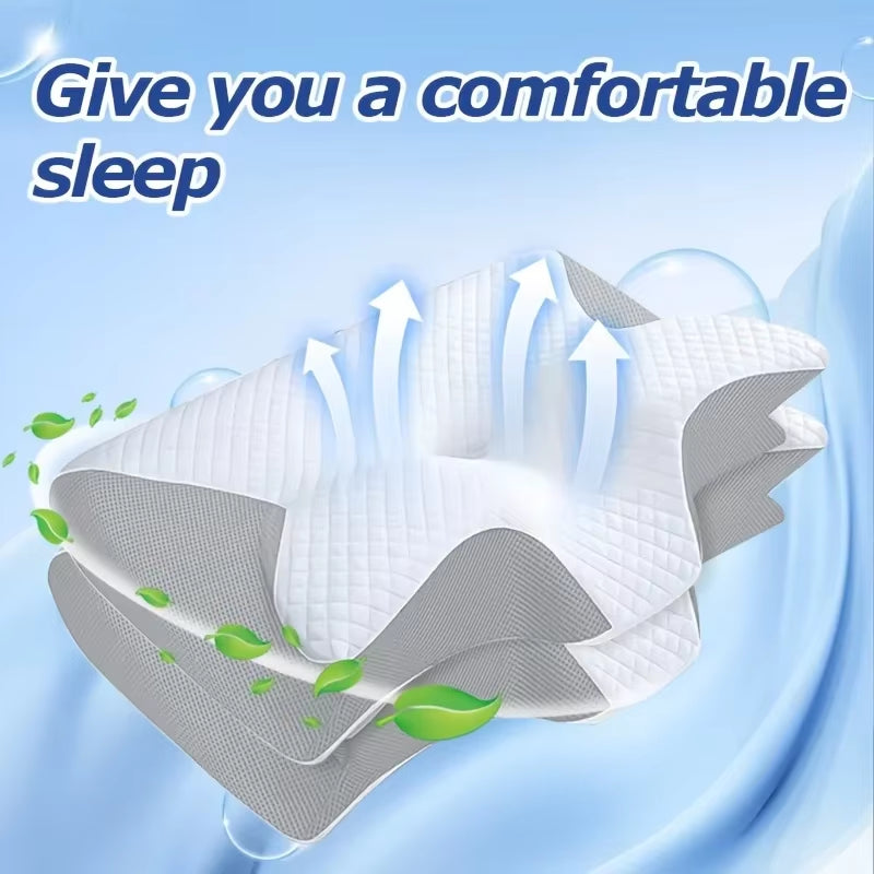 Pillow, Ergonomic Neck Cushion, Relaxing Sleep Neck Pillow, New Type of Memory Foam Slow-Rebound Neck Pillow