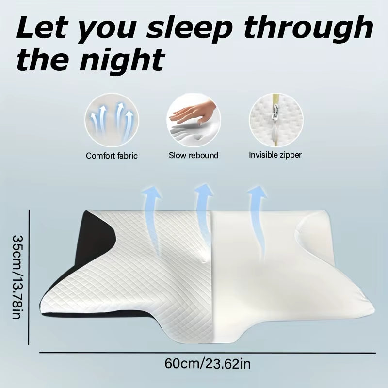 Pillow, Ergonomic Neck Cushion, Relaxing Sleep Neck Pillow, New Type of Memory Foam Slow-Rebound Neck Pillow